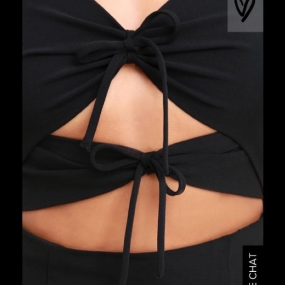 NBD Tie Me Down Black Cutout Midi Dress NWT - Picture 4 of 10